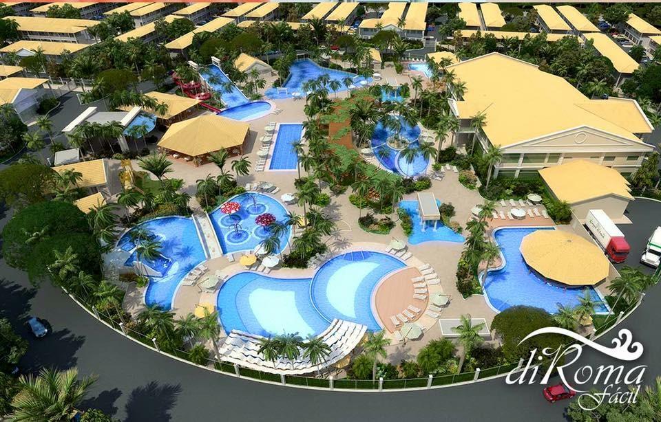 Lacqua Di Roma, Com Fogao Geladeira E Parque Aquatico 24H Caldas Novas Ngoại thất bức ảnh
